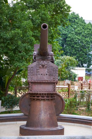Photo for Close-up of a modern Chinese defensive artillery - Royalty Free Image