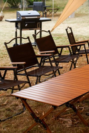 Photo for Leisure tables and chairs for outdoor camping - Royalty Free Image