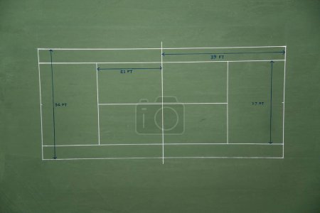 Téléchargez les photos : Un projet standard d'une cour de badminton - en image libre de droit