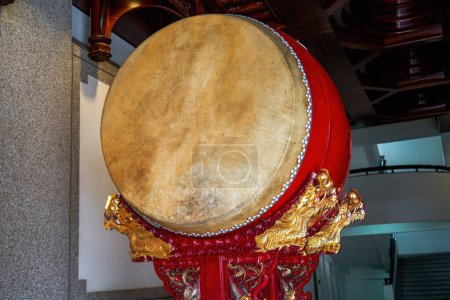 Photo for Close-up of traditional drum in ancient Chinese court - Royalty Free Image