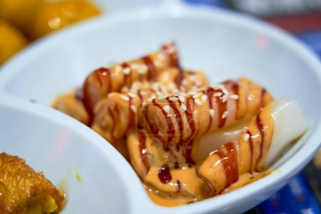 Delicious mixed sauce rice rolls in a Hong Kong style tea restaurant