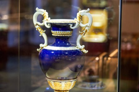 An exquisite ornate cloisonn ceramic vase