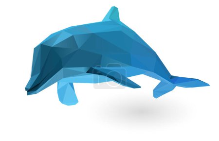 Ilustración de Delfín de bajo estilo poli - Imagen libre de derechos
