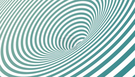 Illustration for Vector abstract 3D tunnel line-art background. Abstract stripe illusion op art design element for futuristic technology backgrounds. - Royalty Free Image