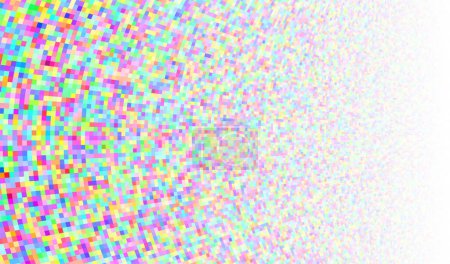 Ilustración de Fondo abstracto vectorial moderno con un patrón pixelado y transición de gradiente de luz. Diseño de banner web con vibrante textura digital colorida. Arte de temática tecnológica con espacio de copia. - Imagen libre de derechos