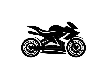 Moto sport sur fond blanc, illustration vectorielle.