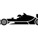 Formula one racing car vector illustration.