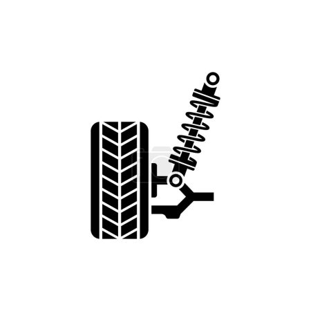 Téléchargez les illustrations : Vecteur de suspension voiture icône isolée. - en licence libre de droit