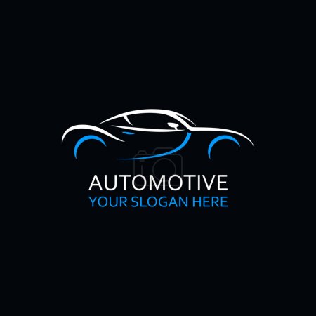 Illustration for Sports car silhouette logo design. - Royalty Free Image