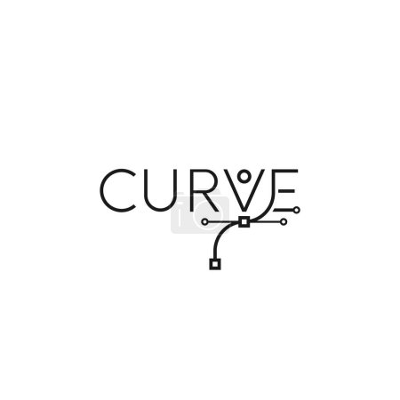 Curve text creative logo design.