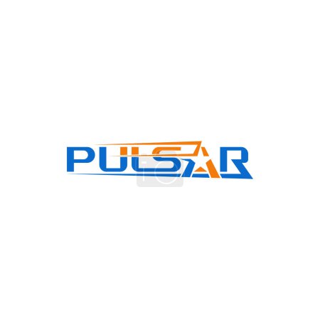 Ilustración de Diseño del logo de tipografía Pulsar star. - Imagen libre de derechos