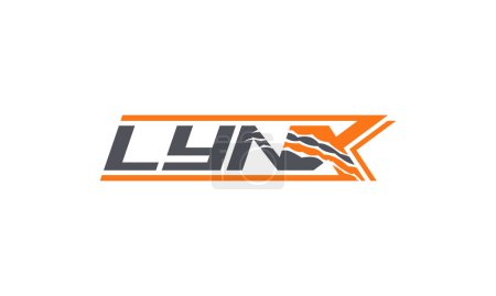 Téléchargez les illustrations : Lynx texte, typographie logo design. - en licence libre de droit