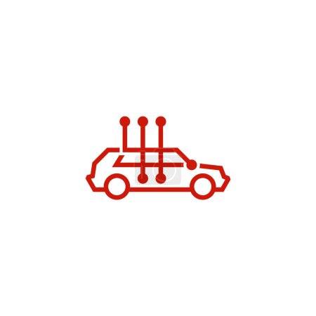 Illustration for Mechanical transmission of a car logo design. - Royalty Free Image