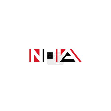 Illustration for Nova word negative space logo design. - Royalty Free Image