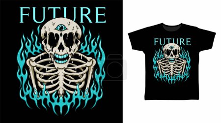 Foto de Burn esqueleto conceptos de diseño de camisetas - Imagen libre de derechos