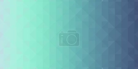 Photo for Cyan color. Halftone triangles, stylized geometric pattern and background. Abstract mosaic, illustration. - Royalty Free Image