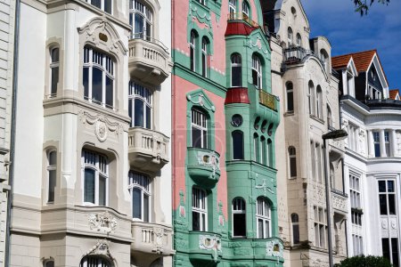 Photo for Facades of beautiful art nouveau houses in cologne's suedstadt quarter - Royalty Free Image