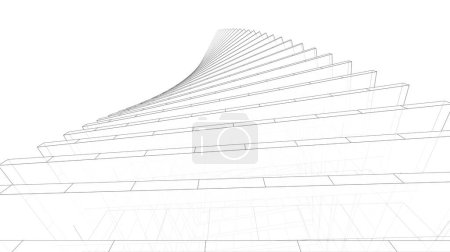 Photo for Modern architecture building 3d illustration design - Royalty Free Image