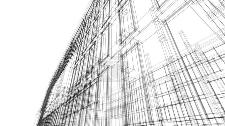 Téléchargez les photos : Architecture moderne bâtiment 3d illustration design - en image libre de droit