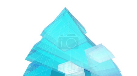 Téléchargez les photos : Perspective futuriste, conception abstraite de papier peint architectural, fond de concept numérique - en image libre de droit