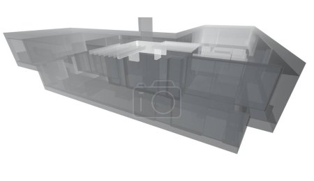 Photo for 3d render of a building - Royalty Free Image