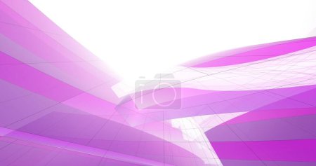 Photo for Abstract purple architectural wallpaper skyscraper design, digital concept background - Royalty Free Image