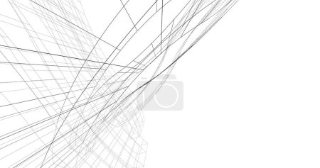 Foto de Diseño abstracto de rascacielos de papel pintado arquitectónico, fondo de concepto digital - Imagen libre de derechos