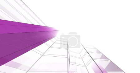 Foto de Abstracto púrpura papel pintado arquitectónico alto diseño del edificio, fondo concepto digital - Imagen libre de derechos