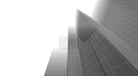 Photo for Abstract  architectural wallpaper skyscraper design, digital concept background - Royalty Free Image