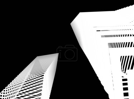 Téléchargez les photos : Abstrait architecture papier peint gratte-ciel design, fond de concept numérique - en image libre de droit