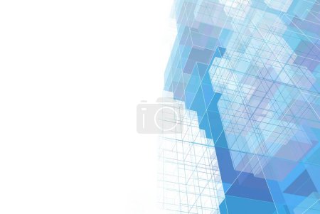 Téléchargez les photos : Abstrait architecture papier peint gratte-ciel design, fond de concept numérique - en image libre de droit