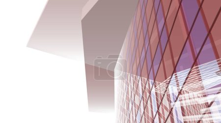 Photo for Mall building architectural drawing 3d illustration - Royalty Free Image