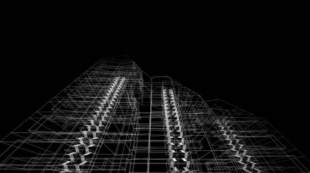 Foto de Fondo futurista abstracto, diseño gráfico moderno para un negocio, diseño de rascacielos de papel pintado, fondo de concepto digital. fondo de pantalla arquitectónico abstracto - Imagen libre de derechos