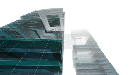 Téléchargez les photos : Abstract purple architectural wallpaper high building design, digital concept background - en image libre de droit
