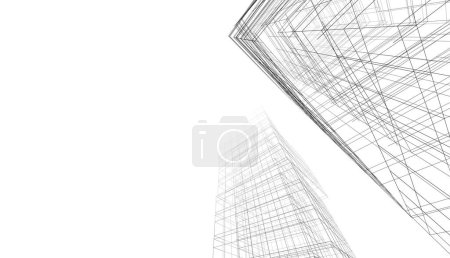 Foto de Papel pintado arquitectónico abstracto alto diseño del edificio, fondo de concepto digital - Imagen libre de derechos