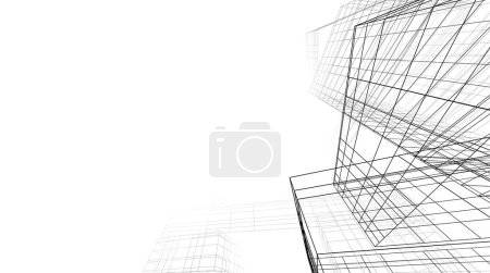 Téléchargez les photos : Abstract purple architectural wallpaper high building design, digital concept background - en image libre de droit