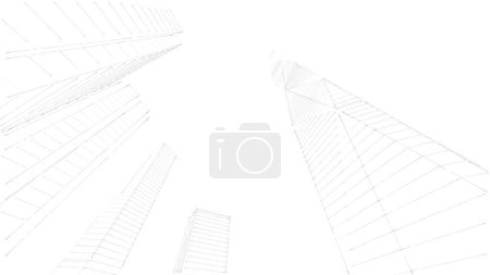 Téléchargez les photos : Papier peint architectural abstrait design de bâtiment élevé, fond de concept numérique - en image libre de droit