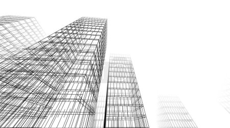 Téléchargez les photos : Abstract architectural wallpaper high building design, digital concept background - en image libre de droit