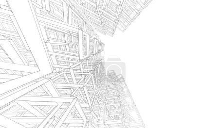 Photo for Abstract architectural wallpaper design, digital concept background - Royalty Free Image