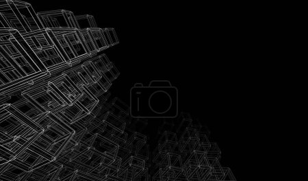 Photo for Abstract architectural wallpaper design, digital concept background - Royalty Free Image