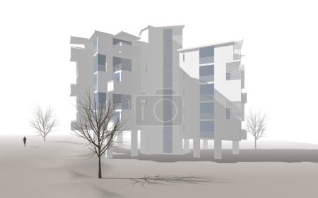 Téléchargez les photos : Design abstrait de papier peint architectural, fond de concept numérique - en image libre de droit