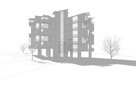 Foto de Diseño abstracto de papel pintado arquitectónico, fondo de concepto digital - Imagen libre de derechos