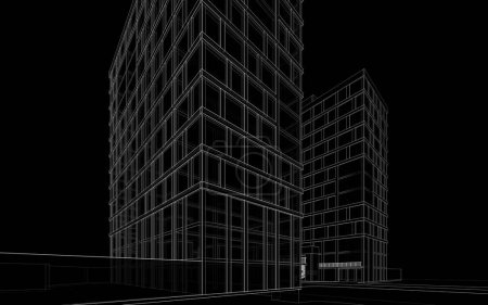 Foto de Diseño abstracto de papel pintado arquitectónico, fondo de concepto digital - Imagen libre de derechos