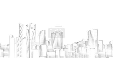 Foto de Diseño abstracto del edificio de rascacielos de papel pintado arquitectónico, fondo de concepto digital - Imagen libre de derechos