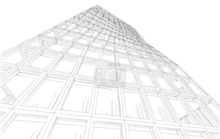 Foto de Perspectiva futurista, diseño abstracto de papel pintado arquitectónico, fondo de concepto digital - Imagen libre de derechos