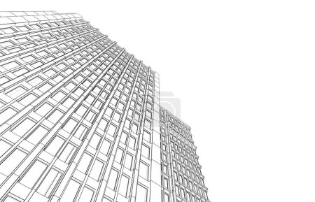 Photo for Abstract architectural wallpaper high office building design, digital concept background - Royalty Free Image