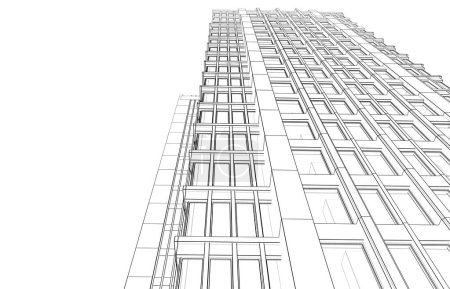 Foto de Abstracto papel pintado arquitectónico alto diseño del edificio de oficinas, fondo de concepto digital - Imagen libre de derechos