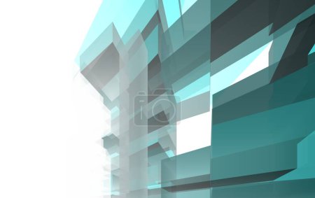 Photo for Abstract architecture wallpaper design of the high building, digital concept background - Royalty Free Image