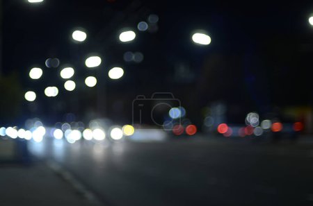Photo for Photo of lights in the city at night - Royalty Free Image
