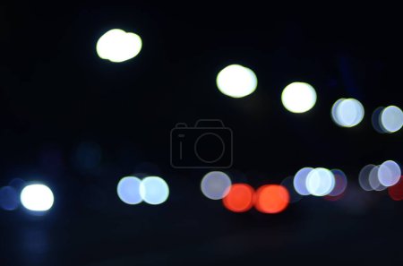 Photo for Photo of lights in the city at night - Royalty Free Image
